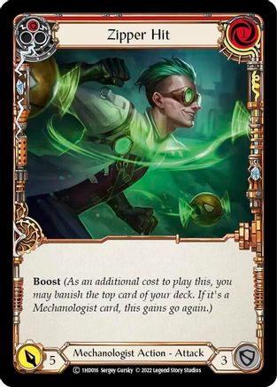 Zipper Hit (Red) [1HD016] (History Pack 1 Dash Blitz Deck)-1