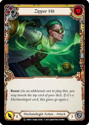 Zipper Hit (Yellow) [1HD021] (History Pack 1 Dash Blitz Deck)-1