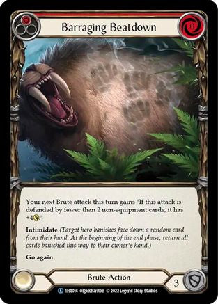 Barraging Beatdown (Red) [1HR016] (Historic Pack 1 Blitz Deck Rhinar)-1