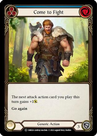 Come to Fight (Blue) [1HR024] (Historic Pack 1 Blitz Deck Rhinar)