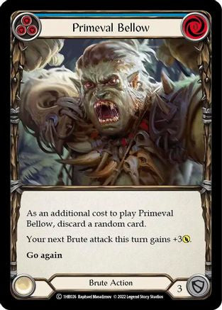 Primeval Bellow (Blue) [1HR026] (Historic Pack 1 Blitz Deck Rhinar)-1