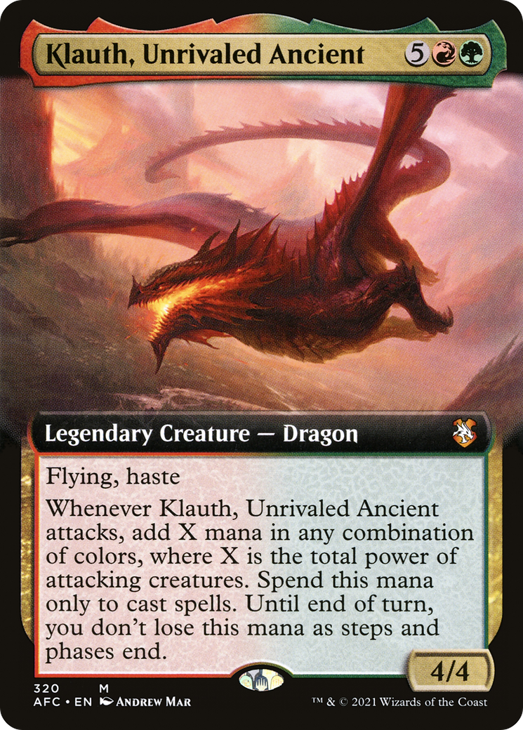 Klauth, Unrivaled Ancient (Extended Art) [Dungeons & Dragons: Adventures in the Forgotten Realms Commander]-1