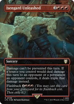 Isengard Unleashed (Borderless) (Surge Foil) [The Lord of the Rings: Tales of Middle-Earth Commander]-1