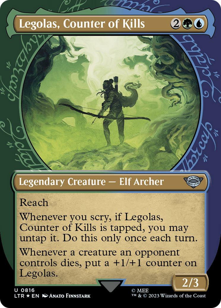 Legolas, Counter of Kills (Showcase) (Surge Foil) [The Lord of the Rings: Tales of Middle-Earth]-1
