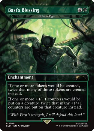 Bast's Blessing - Primal Vigor (Rainbow Foil) [Secret Lair Drop Series]-1