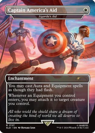 Captain America's Aid - Sigarda's Aid (Rainbow Foil) [Secret Lair Drop Series]-1