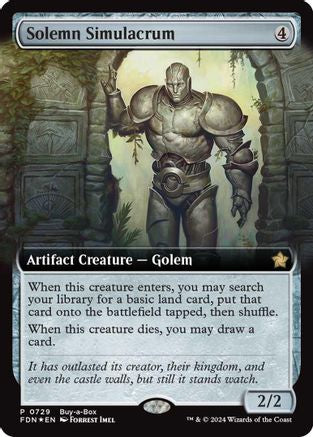 Solemn Simulacrum (Extended Art) (Buy-A-Box) [Foundations Promos]-1