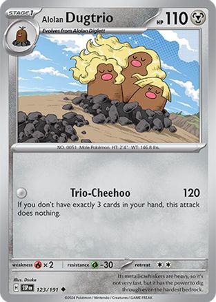 Alolan Dugtrio (123/191) [Scarlet & Violet: Surging Sparks]-1