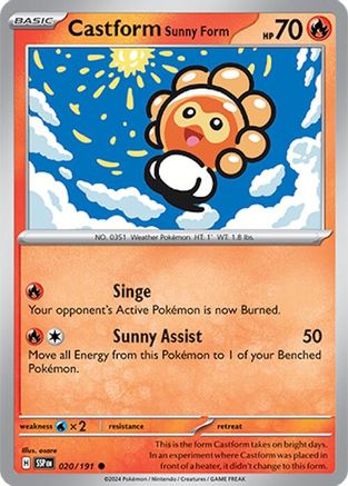 Castform Sunny Form (020/191) [Scarlet & Violet: Surging Sparks]-1