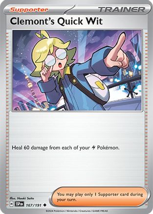 Clemont's Quick Wit (167/191) [Scarlet & Violet: Surging Sparks]-1