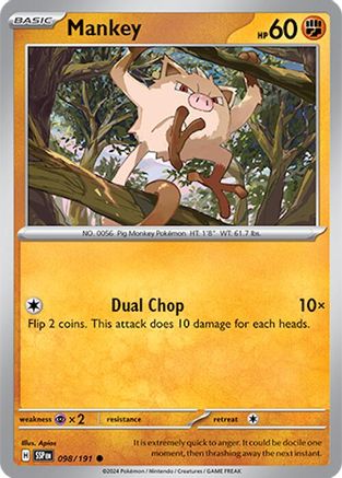 Mankey (098/191) [Scarlet & Violet: Surging Sparks]-1