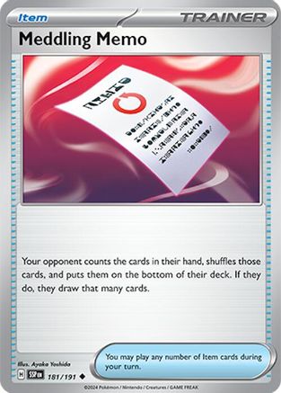 Meddling Memo (181/191) [Scarlet & Violet: Surging Sparks]-1