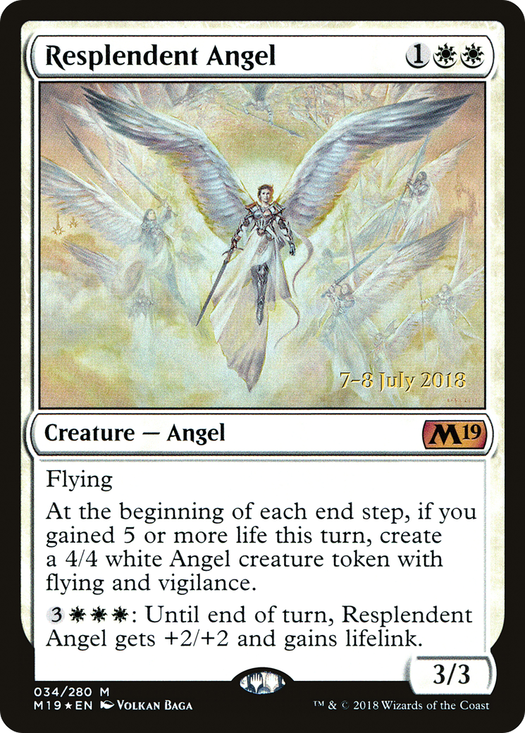 Resplendent Angel [Core Set 2019 Prerelease Promos]-1