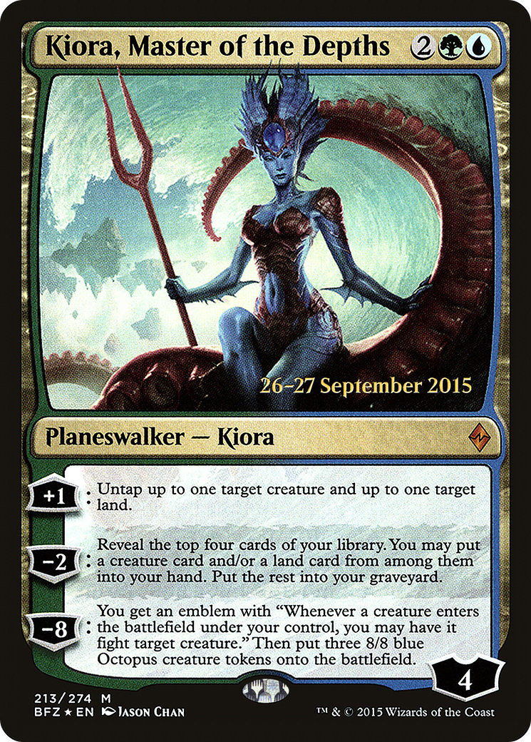 Kiora, Master of the Depths [Battle for Zendikar Prerelease Promos]-1