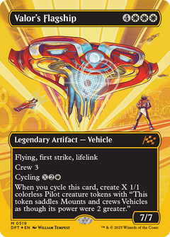 Valor's Flagship (Borderless) (First-Place Foil) (DFT-519) - Aetherdrift (Borderless) Foil-1