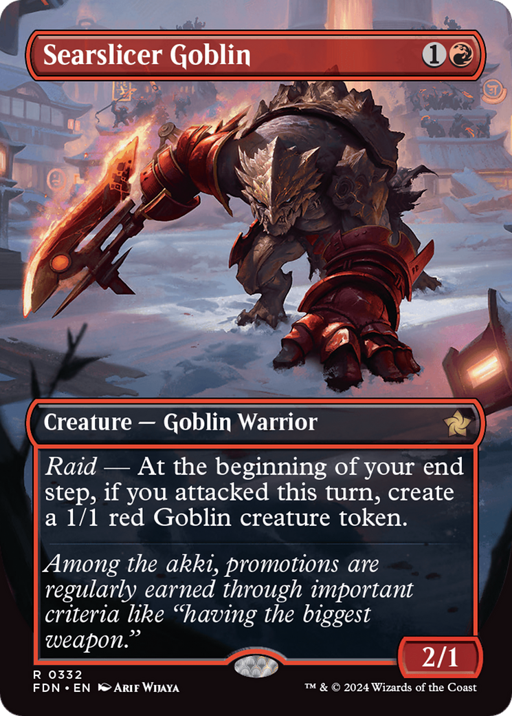 Searslicer Goblin (Borderless) [Foundations]-1