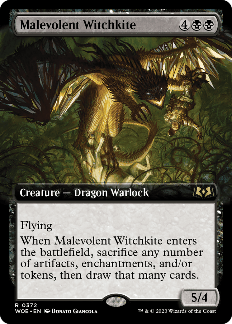 Malevolent Witchkite (Extended Art) [Wilds of Eldraine]-1