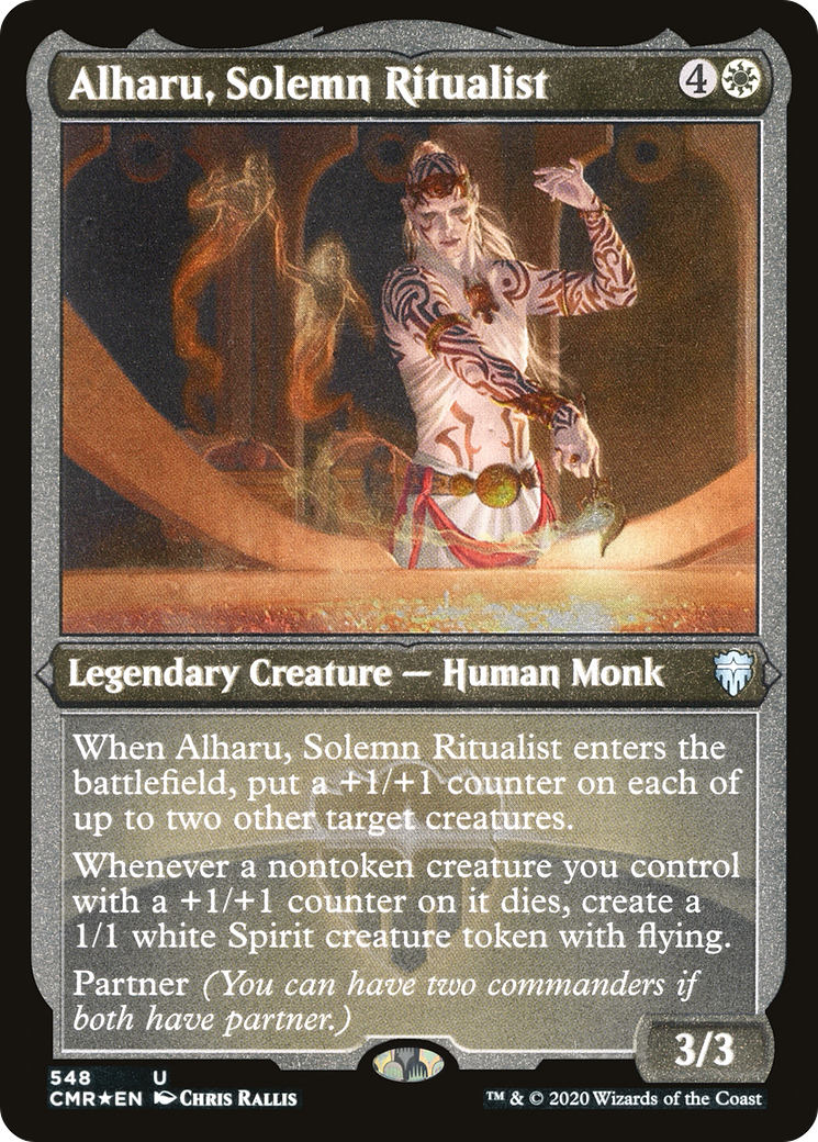 Alharu, Solemn Ritualist (Etched) [Commander Legends]-1