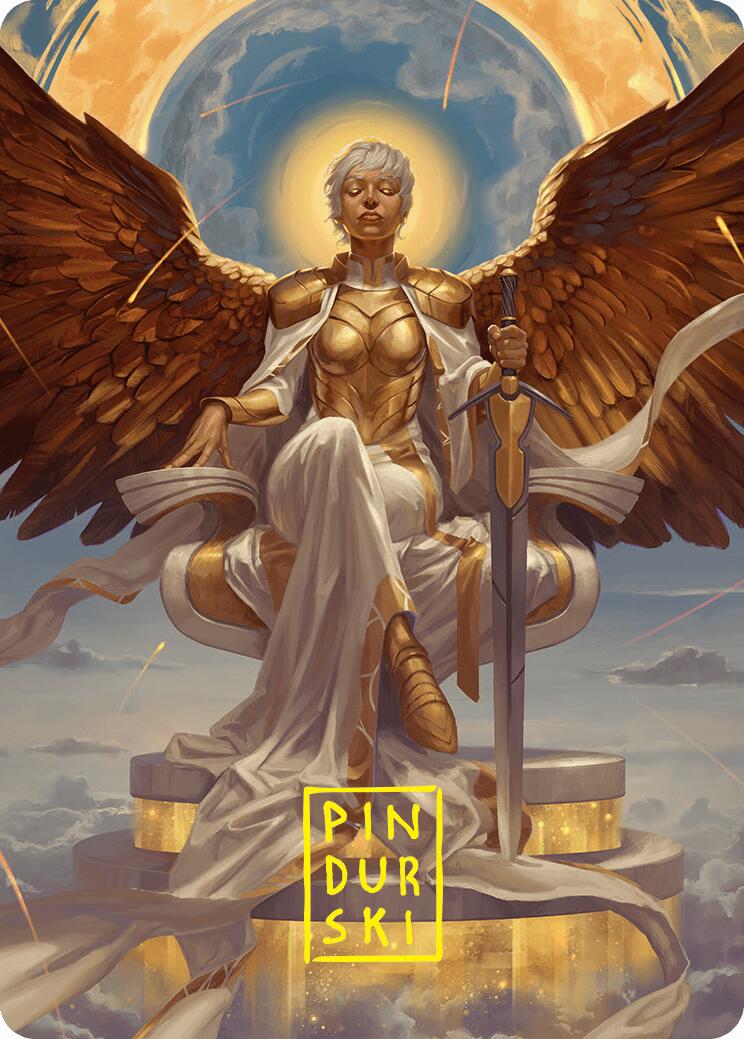 Herald of Eternal Dawn Art Card (27/54) (Gold-Stamped Signature) [Foundations Art Series]-1