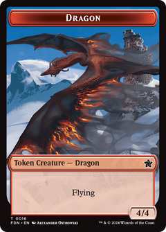 Dragon (0016) // Dragon (0017) Doubled-Sided Token [Foundations Tokens]-1