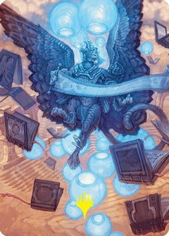 Sphinx of Forgotten Lore Art Card (33/54) (Gold-Stamped Signature) [Foundations Art Series]-1