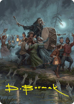 Blasphemous Edict Art Card (35/54) (Gold-Stamped Signature) [Foundations Art Series]-1