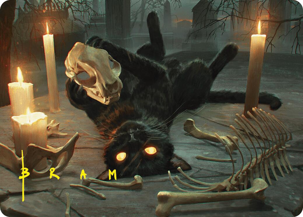Nine-Lives Familiar Art Card (8/54) (Gold-Stamped Signature) [Foundations Art Series]-1