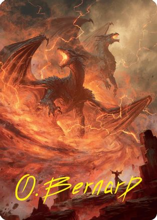 Rite of the Dragoncaller Art Card (38/54) (Gold-Stamped Signature) [Foundations Art Series]-1