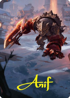 Searslicer Goblin Art Card (39/54) (Gold-Stamped Signature) [Foundations Art Series]-1