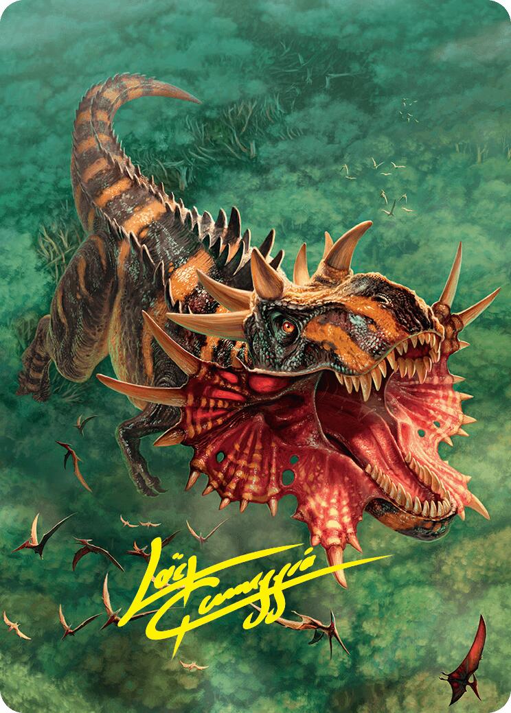 Gigantosaurus Art Card (53/54) (Gold-Stamped Signature) [Foundations Art Series]-1