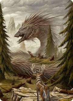 Quilled Greatwurm Art Card (44/54) [Foundations Art Series]-1