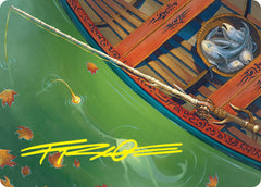 Fishing Pole Art Card (18/54) (Gold-Stamped Signature) [Foundations Art Series]-1