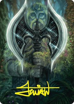 Leyline Axe Art Card (49/54) (Gold-Stamped Signature) [Foundations Art Series]-1