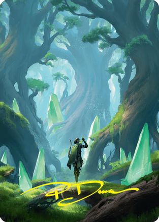 Forest Art Card (25/54) (Gold-Stamped Signature) [Foundations Art Series]-1