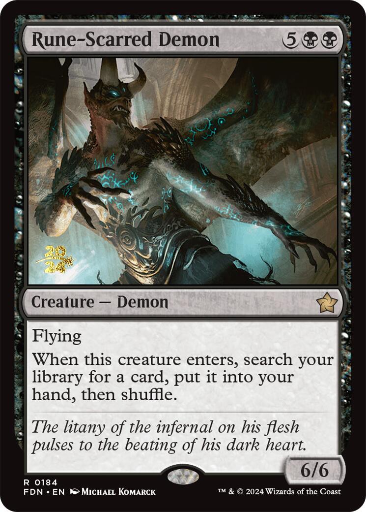 Rune-Scarred Demon [Foundations Prerelease Promos]-1