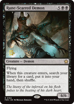 Rune-Scarred Demon [Foundations Prerelease Promos]-1