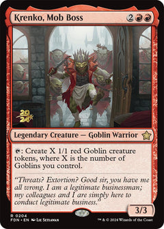 Krenko, Mob Boss [Foundations Prerelease Promos]-1