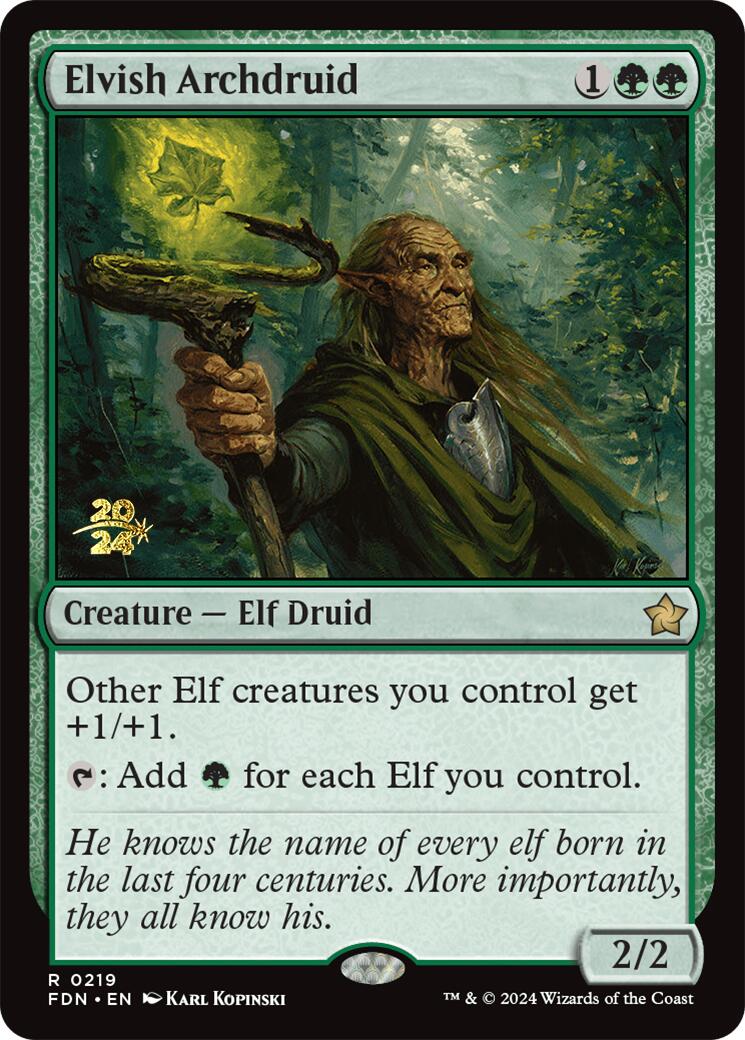 Elvish Archdruid [Foundations Prerelease Promos]-1