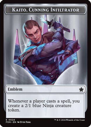Emblem - Kaito, Cunning Infiltrator // Ninja Doubled-Sided Token [Foundations Tokens]-3