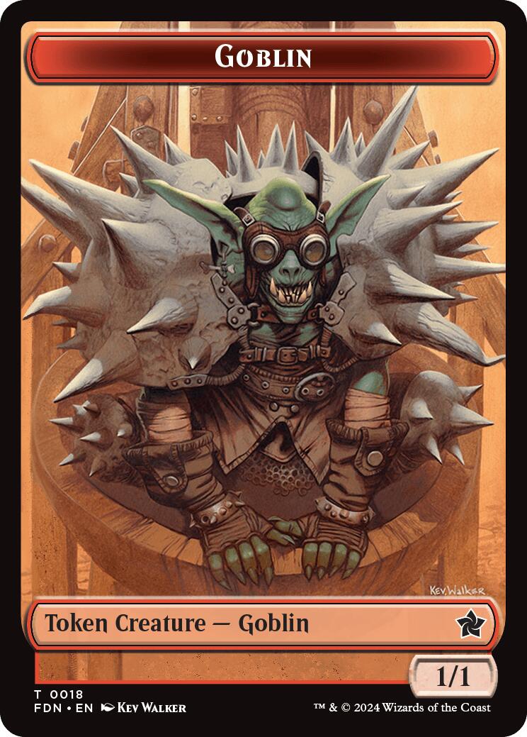 Goblin // Insect Doubled-Sided Token [Foundations Tokens]-1
