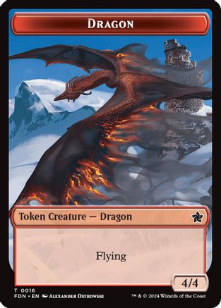 Dragon (0016) // Dragon (0017) Doubled-Sided Token [Foundations Tokens]-3