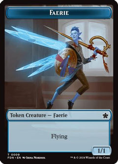 Faerie // Fish Doubled-Sided Token [Foundations Tokens]-3