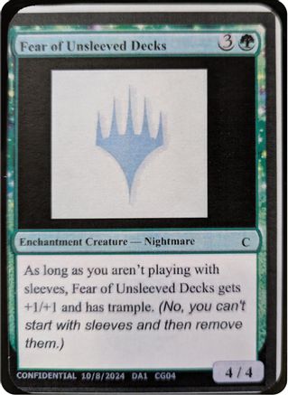 Fear of Unsleeved Decks [Unknown Event]-1