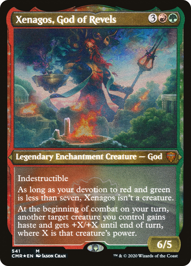 Xenagos, God of Revels (Foil Etched) (CMR-541) - Commander Legends: (enchantment) Foil-1