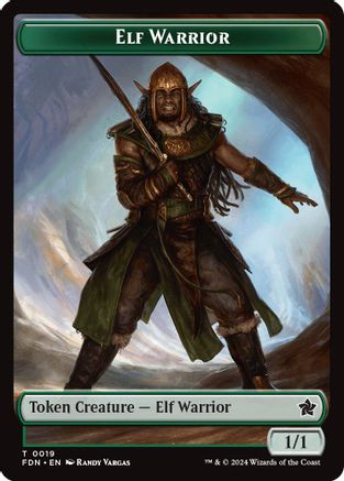 Elf Warrior // Rat (0030) Double-Sided Token [Foundations Tokens]-3