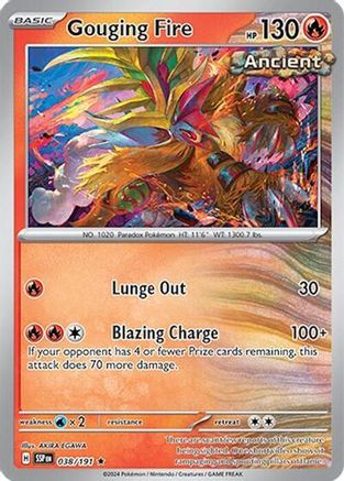 Gouging Fire (038/191) (Deck Exclusives) [Scarlet & Violet: Surging Sparks]-1