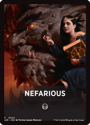 Nefarious Theme Card [Foundations Jumpstart Front Cards]-1