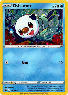 Oshawott (SWSH222) (Cosmo Holo) [Sword & Shield: Black Star Promos]-1