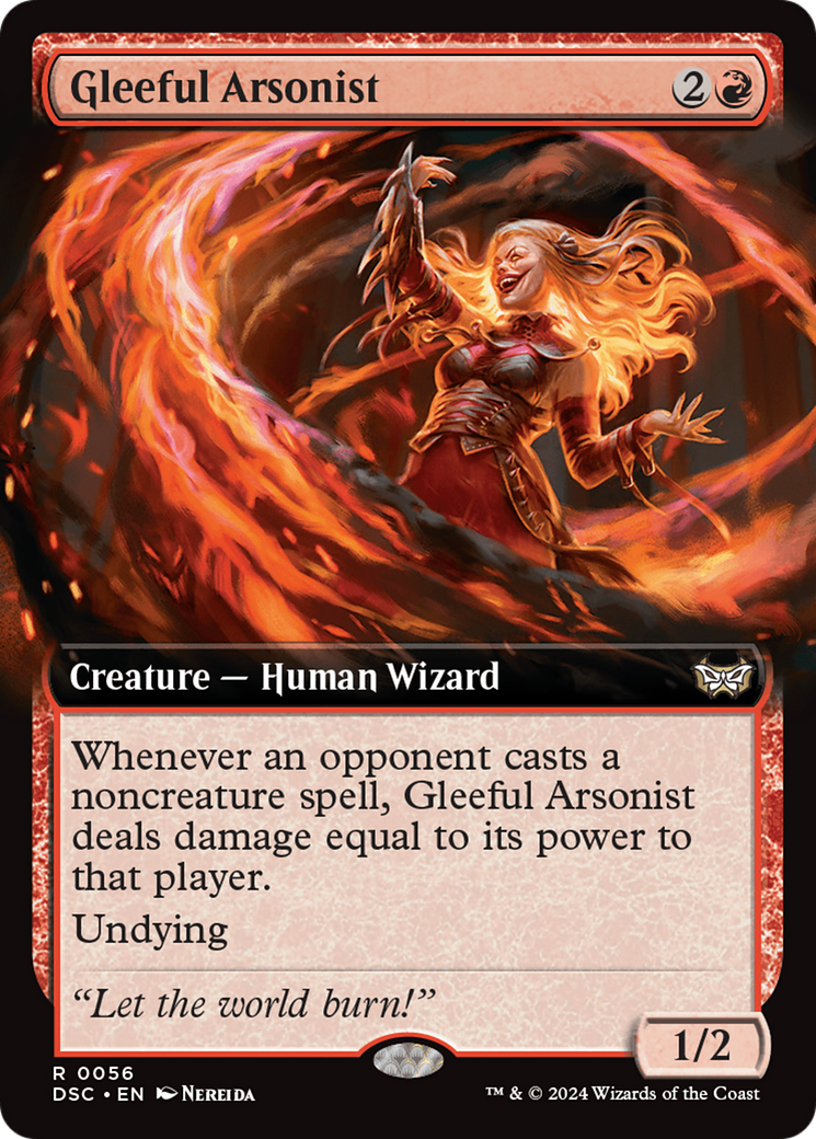 Gleeful Arsonist (Extended Art) [Duskmourn: House of Horror Commander]-1