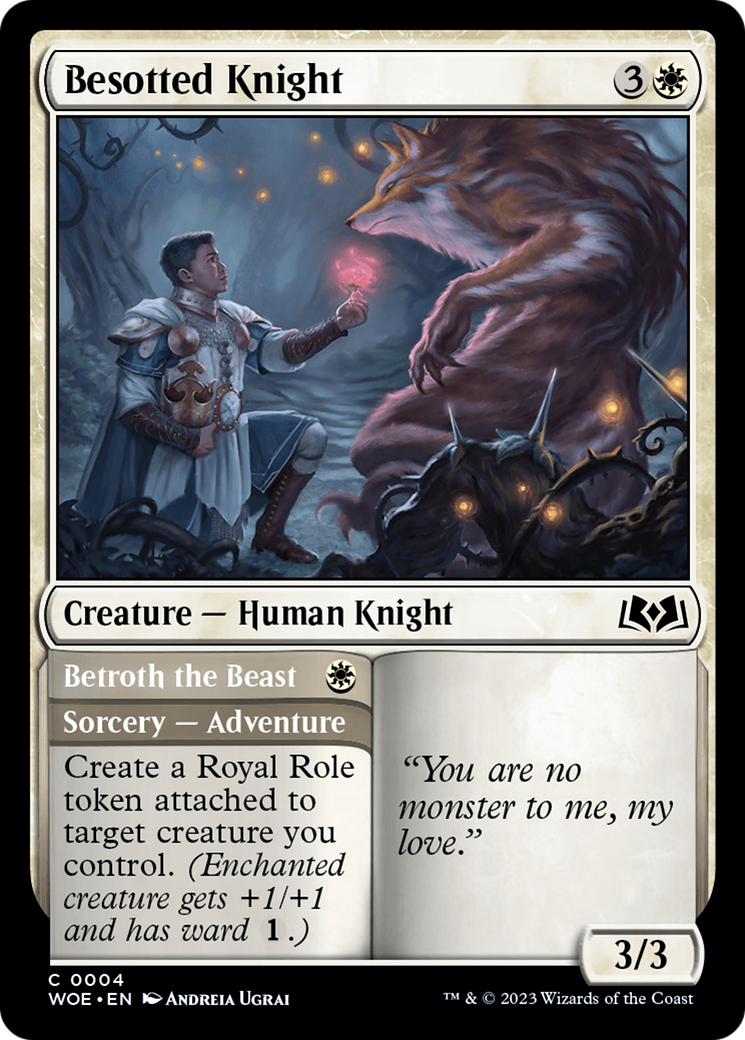 Besotted Knight // Betroth the Beast [Wilds of Eldraine]-1
